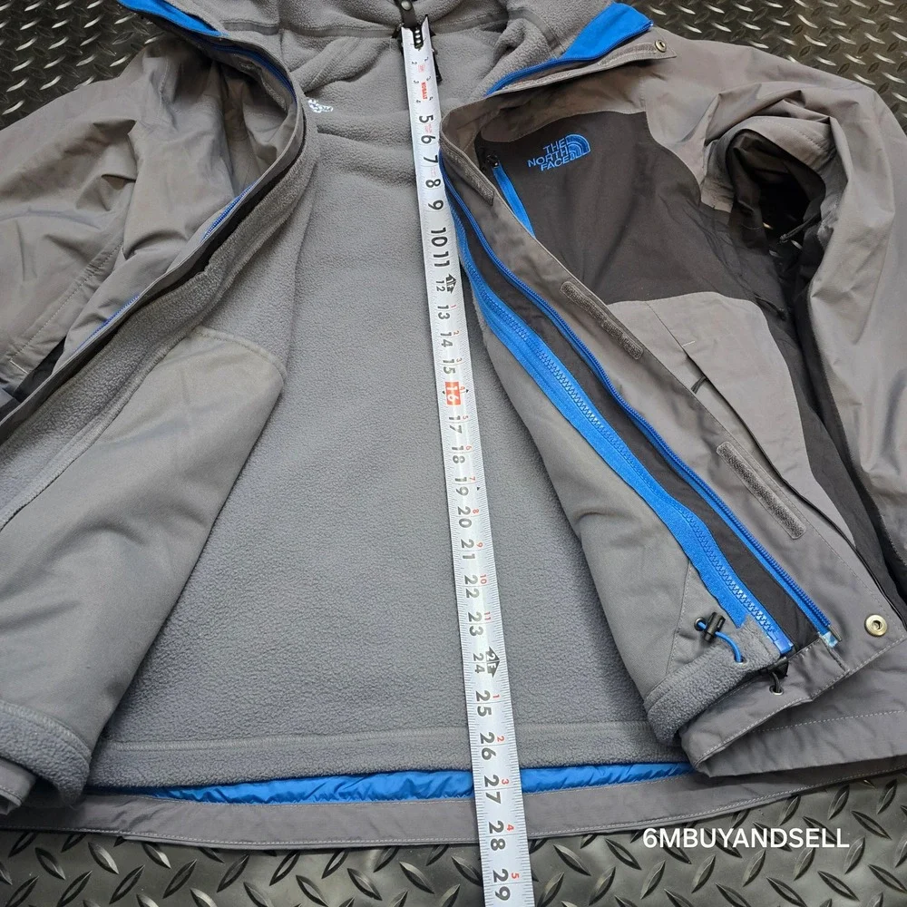 The North Face HyVent Atlas Triclimate Jacket Gray Blue LG 3-in-1‎ Large